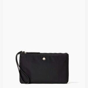 kate spade Jae Black Double Zip Nylon Wristlet